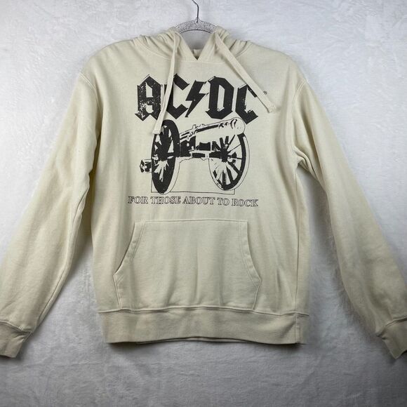 AC/DC "For Those About To Rock" Hoodie, Off White, Size S - Picture 13 of 13